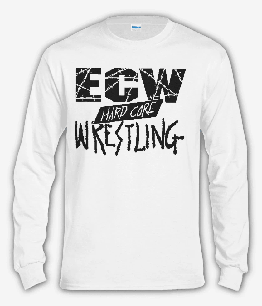 Polera manga larga Blanco de ECW Hardcore Wrestling