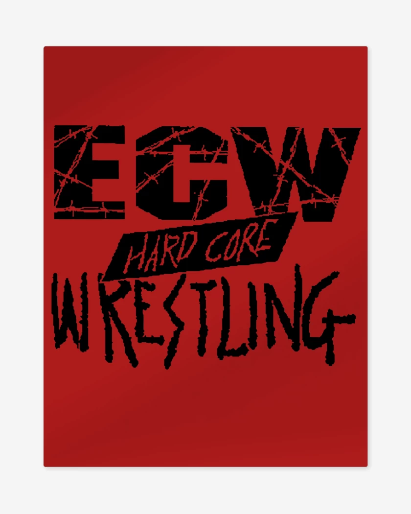 Print metalico Rojo de ECW Hardcore Wrestling