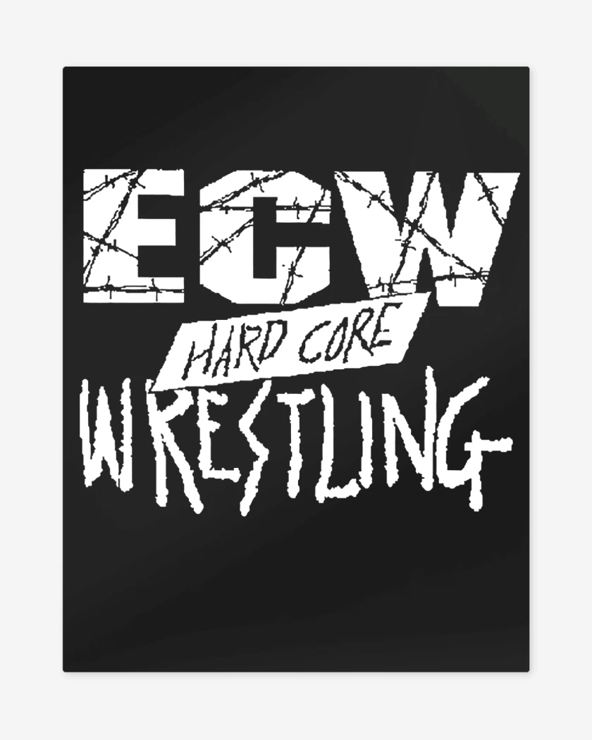Print metalico Negro de ECW Hardcore Wrestling v2