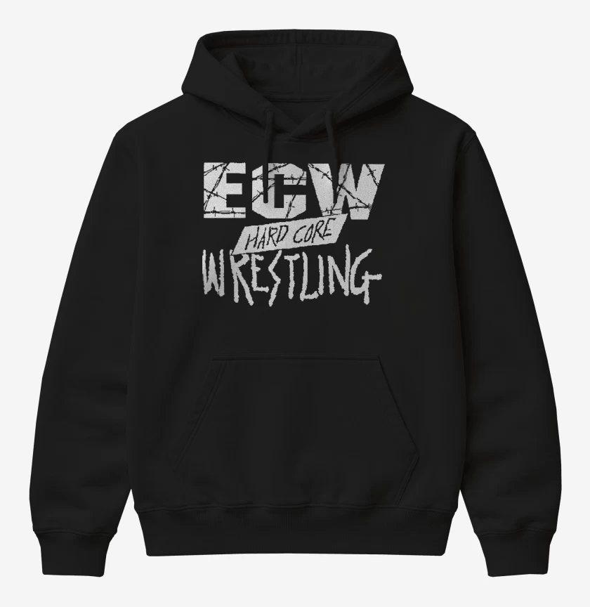 Poleron Canguro básico Negro de ECW Hardcore Wrestling v2