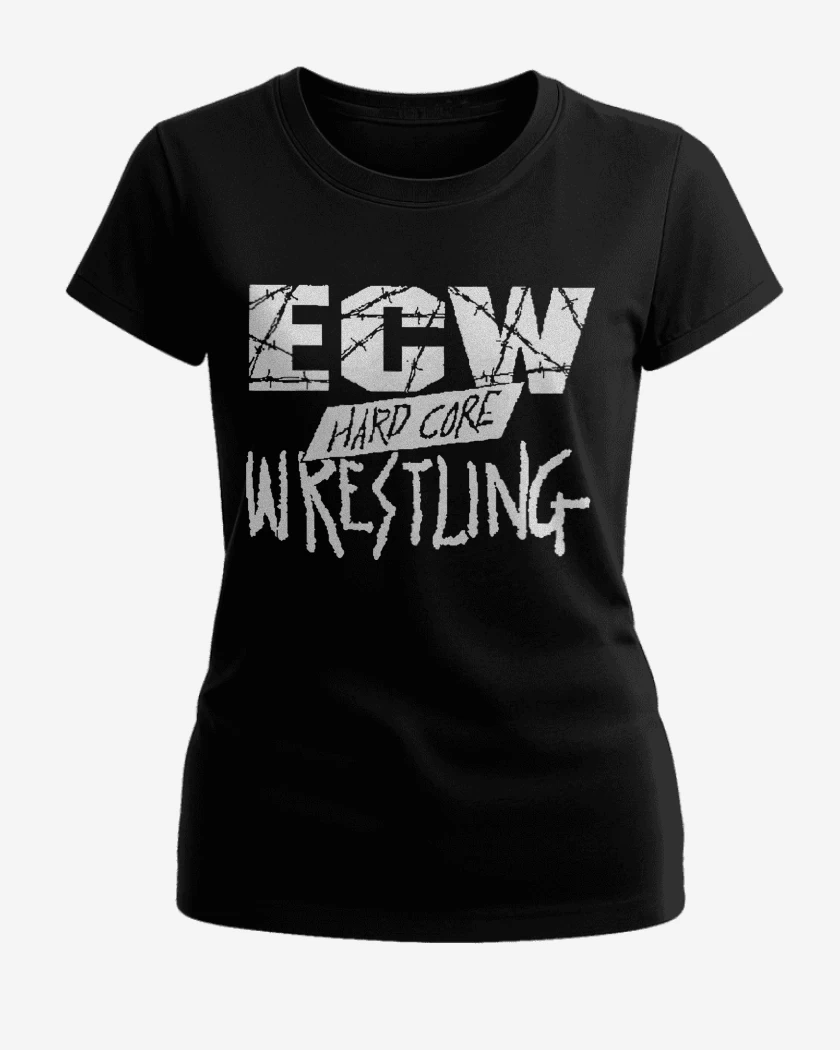 Polera de Mujer Negro de ECW Hardcore Wrestling v2