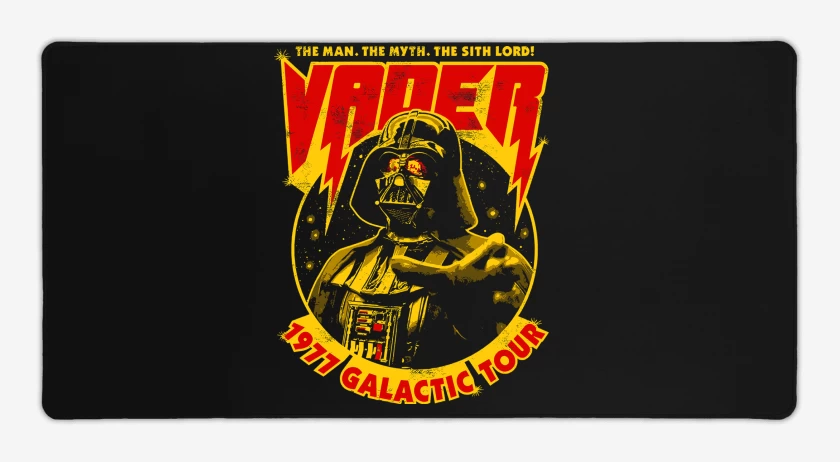 Mouse pad Gamer Negro de Star Wars Vader Galatic Tour