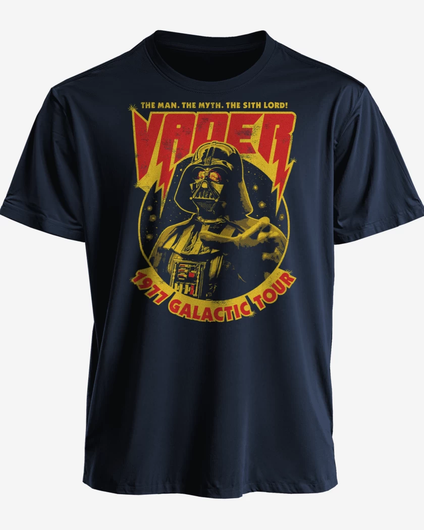 Polera premium Azul Marino de Star Wars Vader Galatic Tour