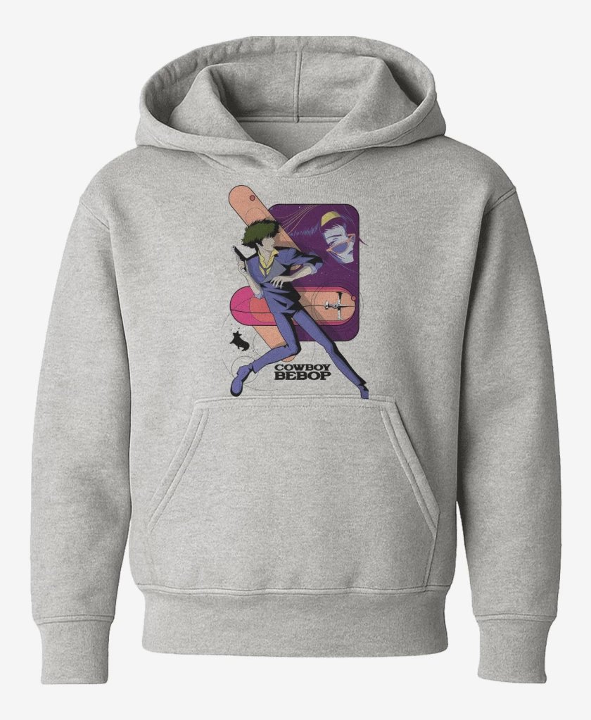 Poleron de niño Gris Melange de Cowboy Bebop Vaqueros del Espacio