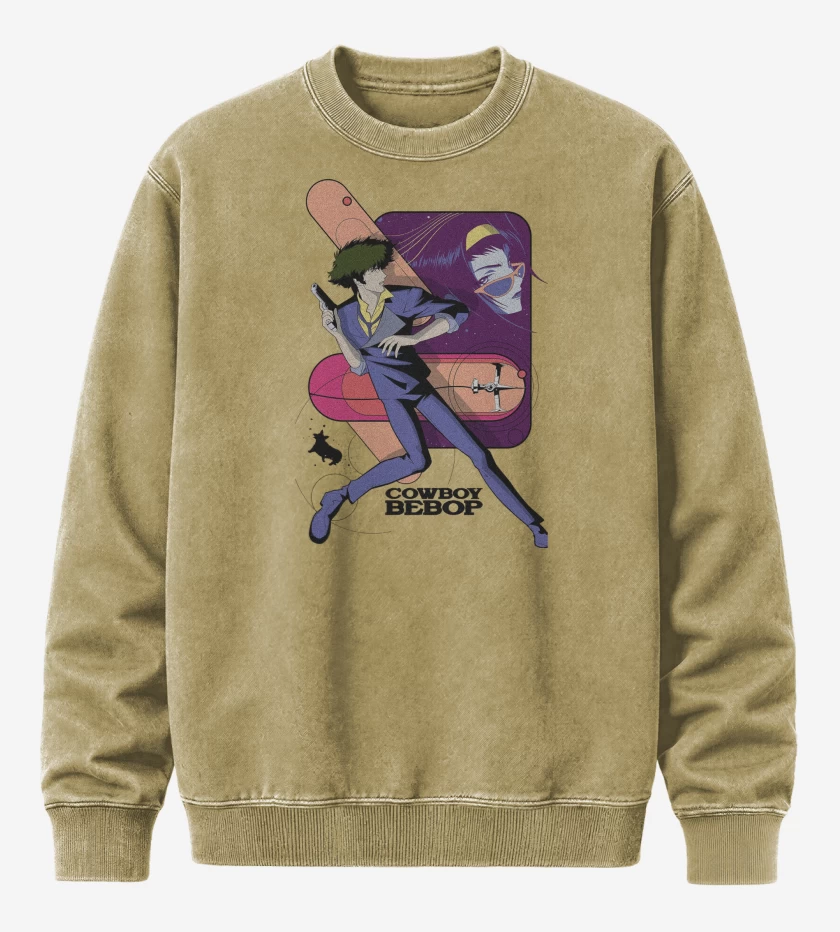 Poleron Polo Acid Wash Beige de Cowboy Bebop Vaqueros del Espacio