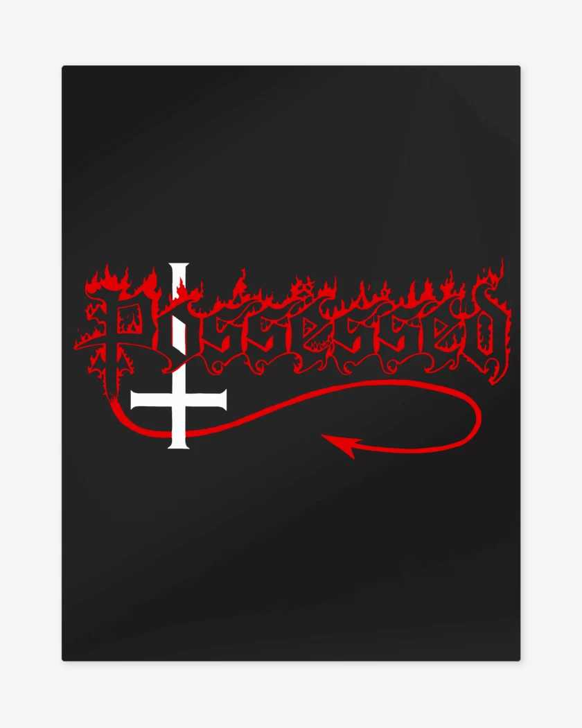 Print metalico Negro de Possessed Logo