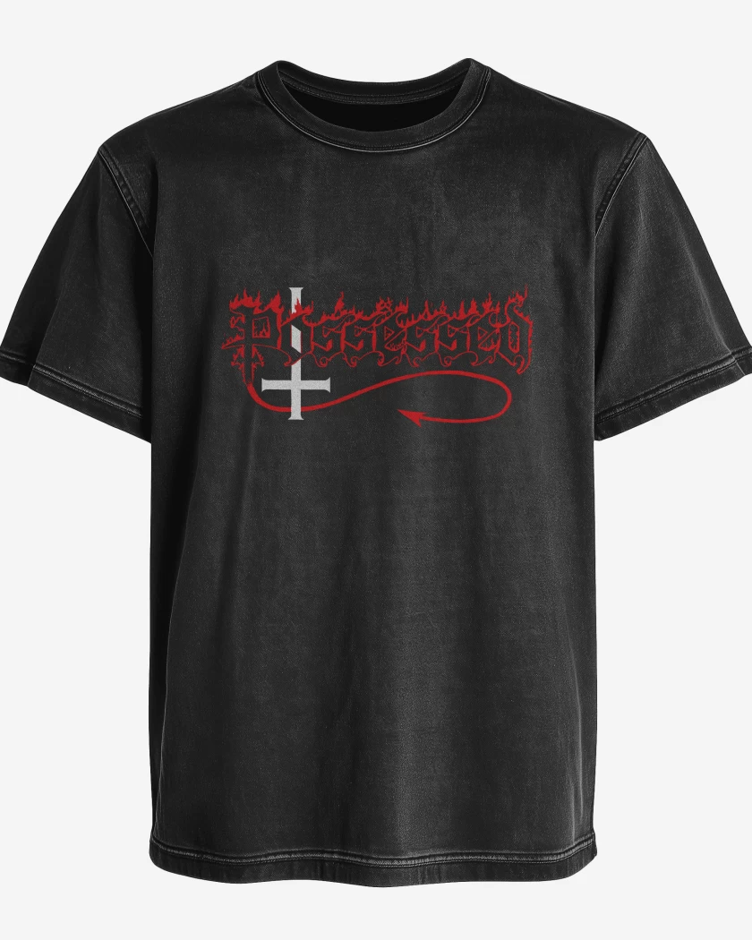 Polera desgastada Possessed Logo