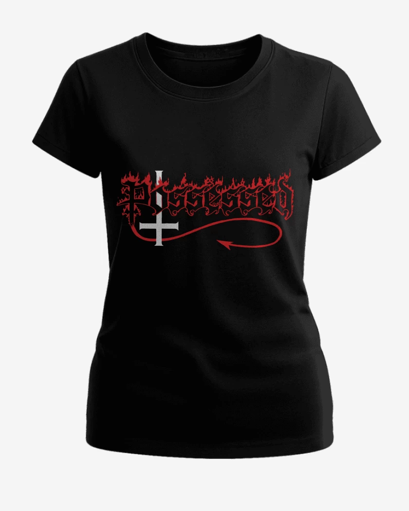 Polera de Mujer Negro de Possessed Logo