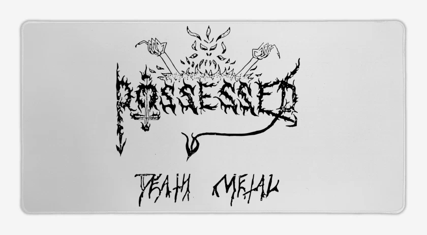 Mouse pad Gamer Blanco de Possessed Death Metal Demo