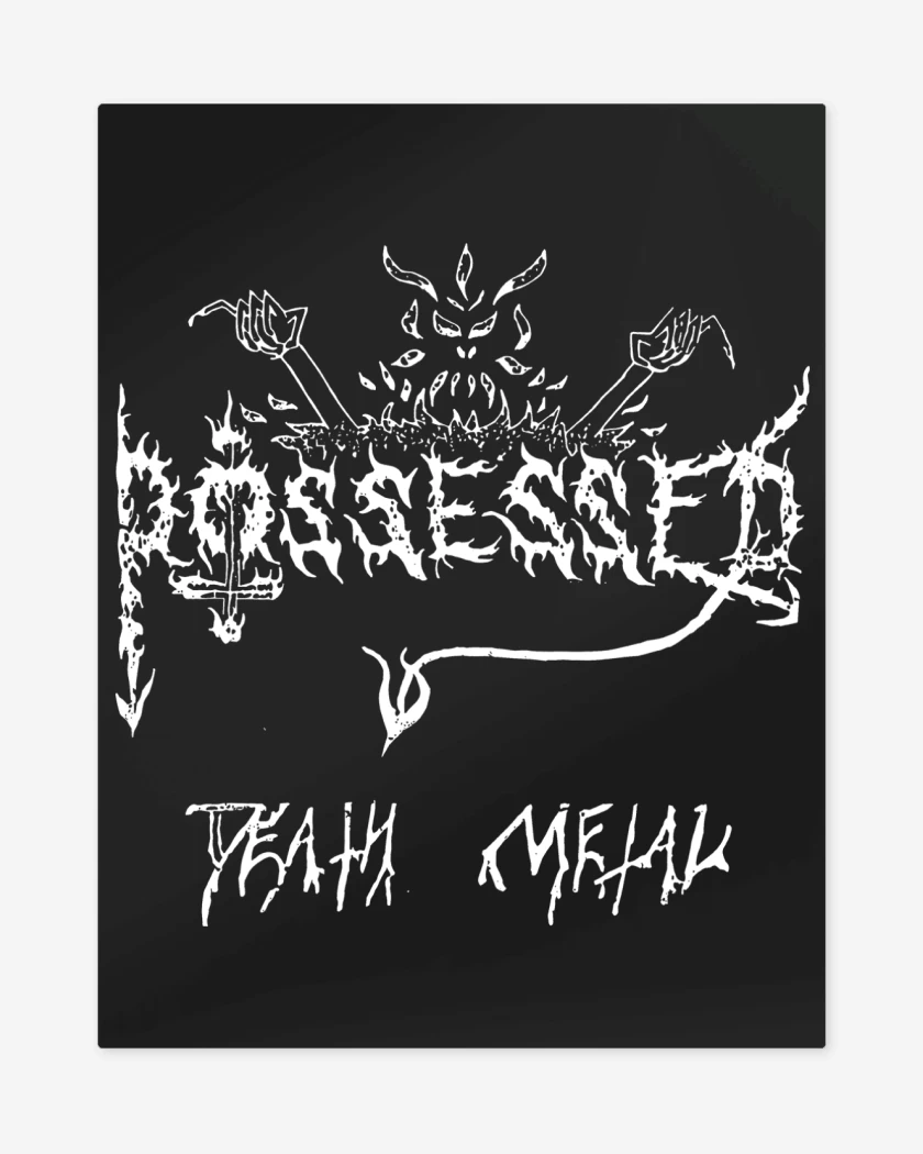 Print metalico Possessed Death Metal Demo v2