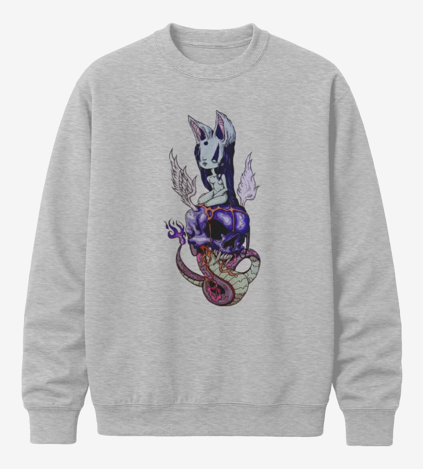 Poleron polo Gris Melange de The great skull