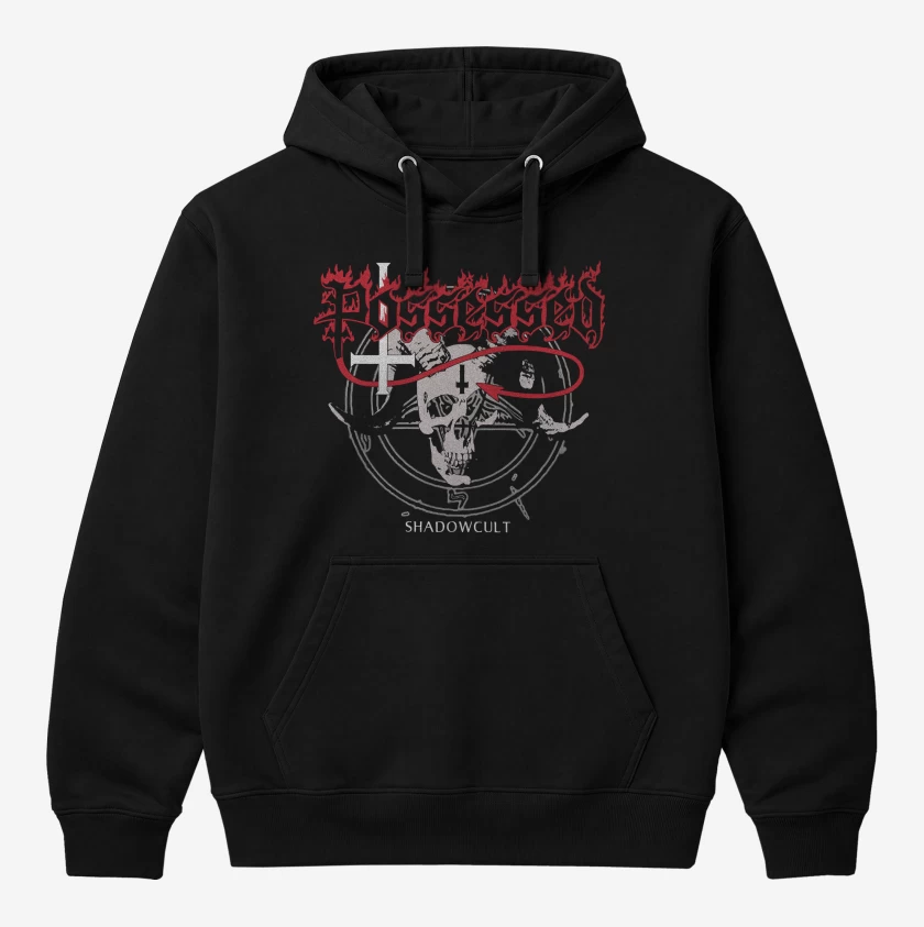 Polerón Canguro Negro de Possessed Shadowcult