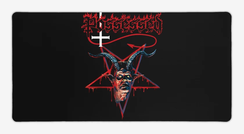 Mouse pad Gamer Negro de Possessed Live 1986
