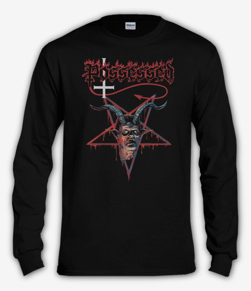 Polera manga larga Negro de Possessed Live 1986