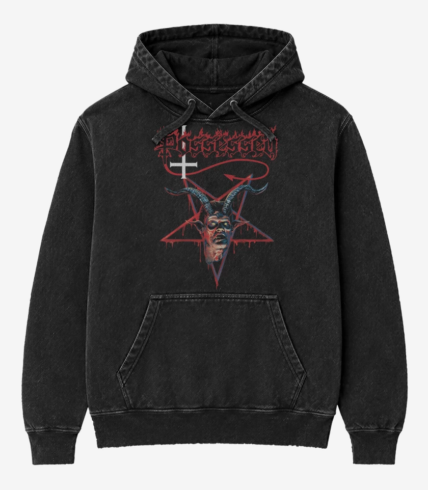 Poleron Canguro Acid Wash Negro de Possessed Live 1986