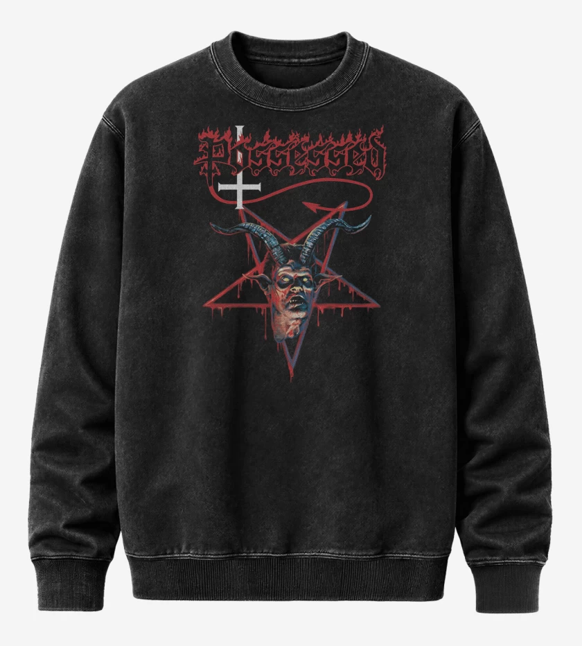 Poleron Polo Acid Wash Negro de Possessed Live 1986