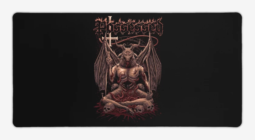 Mouse pad Gamer Negro de Possessed Baphomet