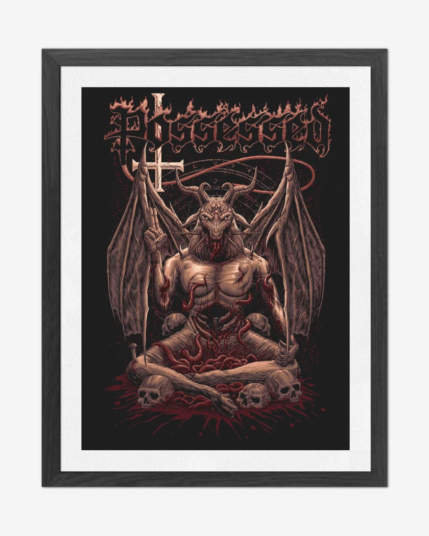 Cuadro decorativo Negro de Possessed Baphomet