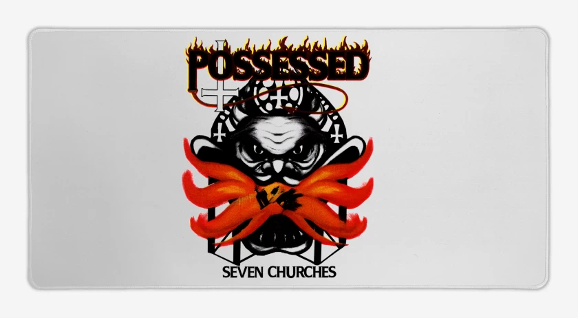 Mouse pad Gamer Blanco de Possessed 7 Iglesias