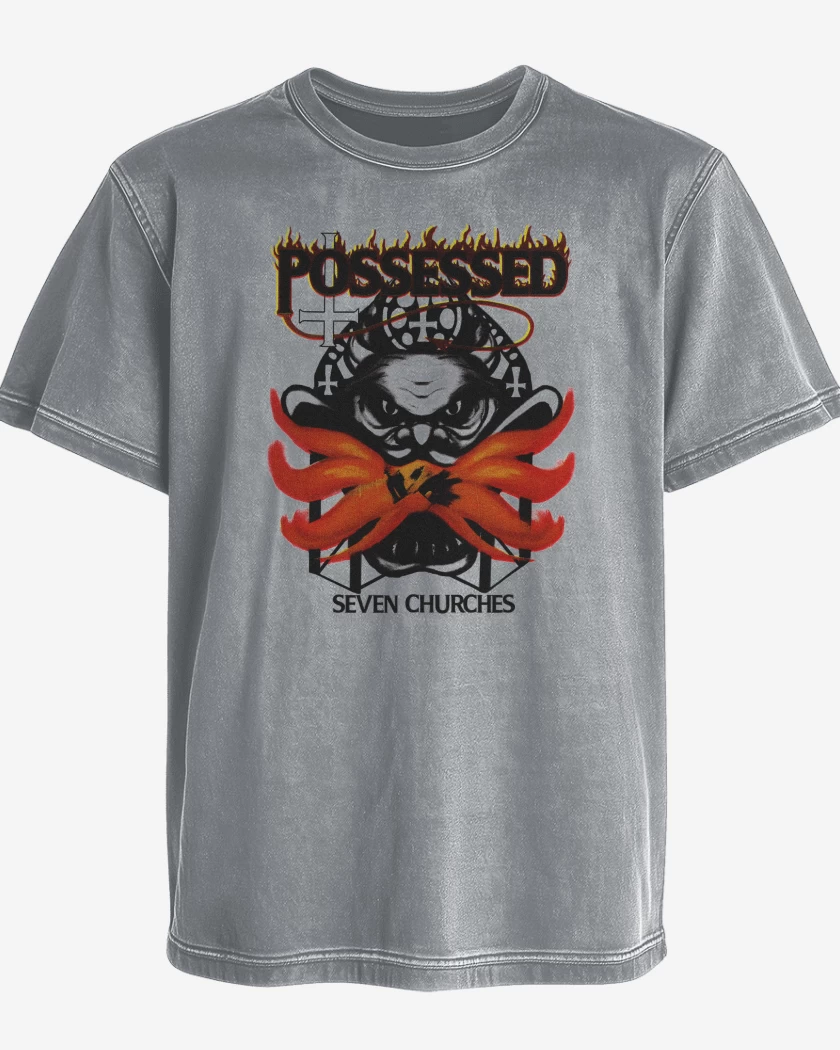 Polera desgastada Possessed 7 Iglesias