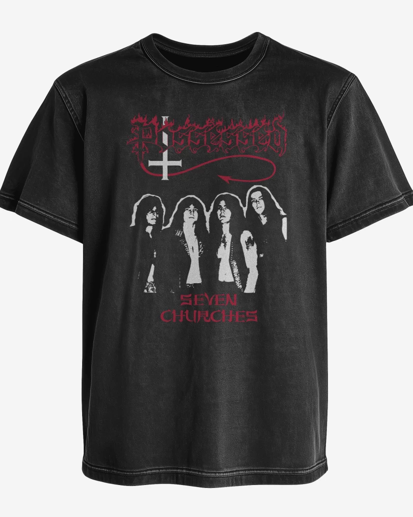 Polera desgastada Possessed Band