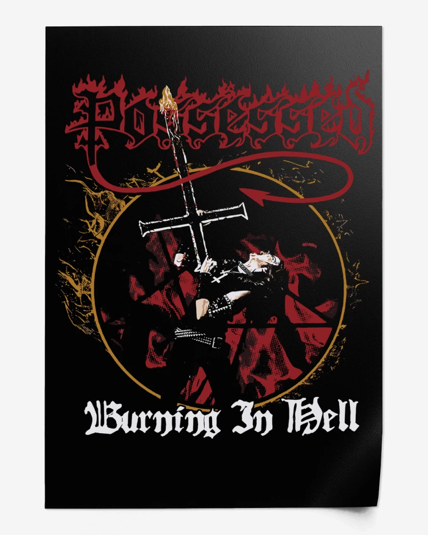Print Possessed Burning in Hell