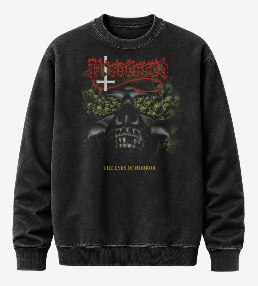 Poleron Polo Acid Wash Possessed The Eyes of Horror