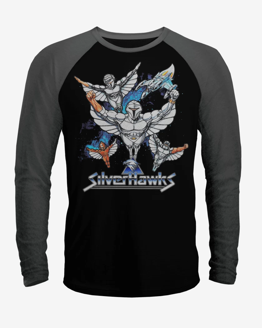 Polera Raglan Negro / Negro Heather de Silver Hawks
