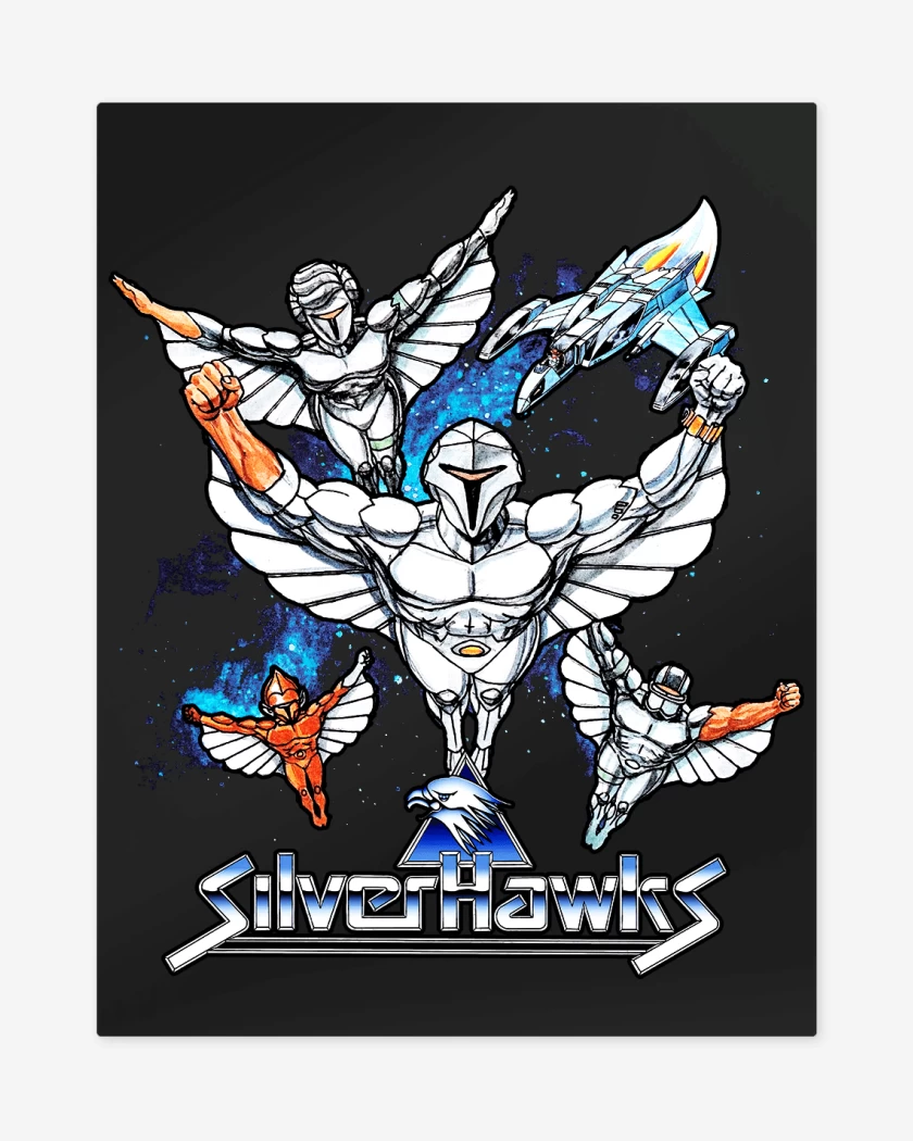 Print metalico Negro de Silver Hawks