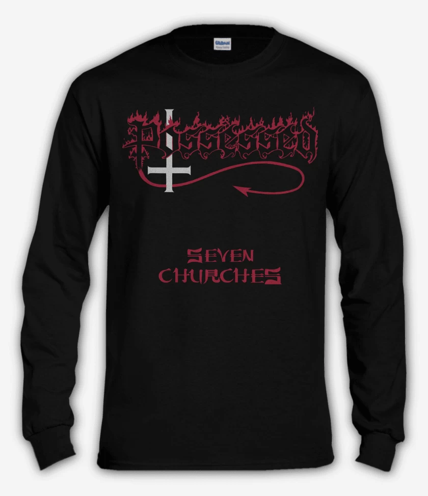 Polera manga larga Negro de Possessed Seven Churches