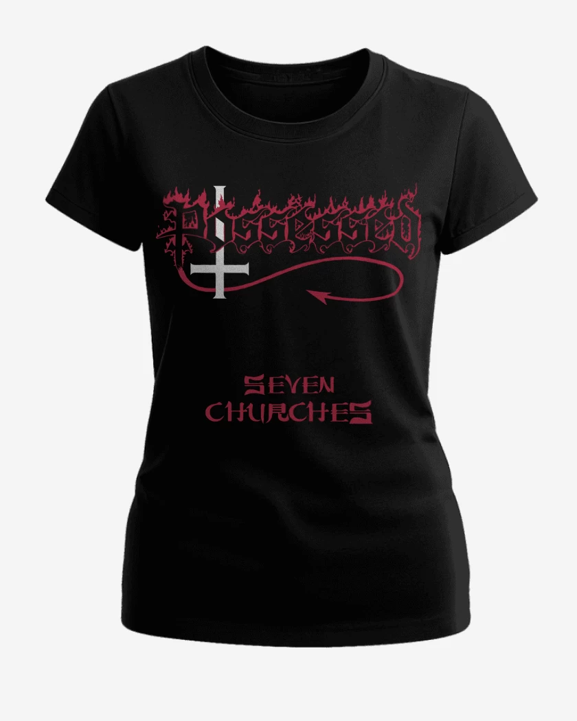 Polera de Mujer Negro de Possessed Seven Churches