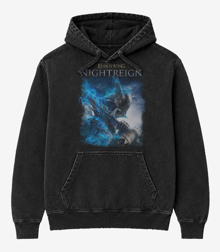 Poleron Canguro Acid Wash Negro de Nightreign Wylder