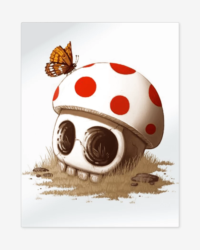 Print metalico Blanco de Toad