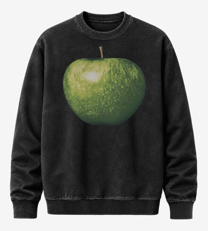 Poleron Polo Acid Wash Negro de Apple Records
