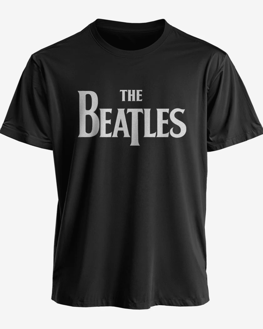 Polera premium Negro de The Beatles Logo