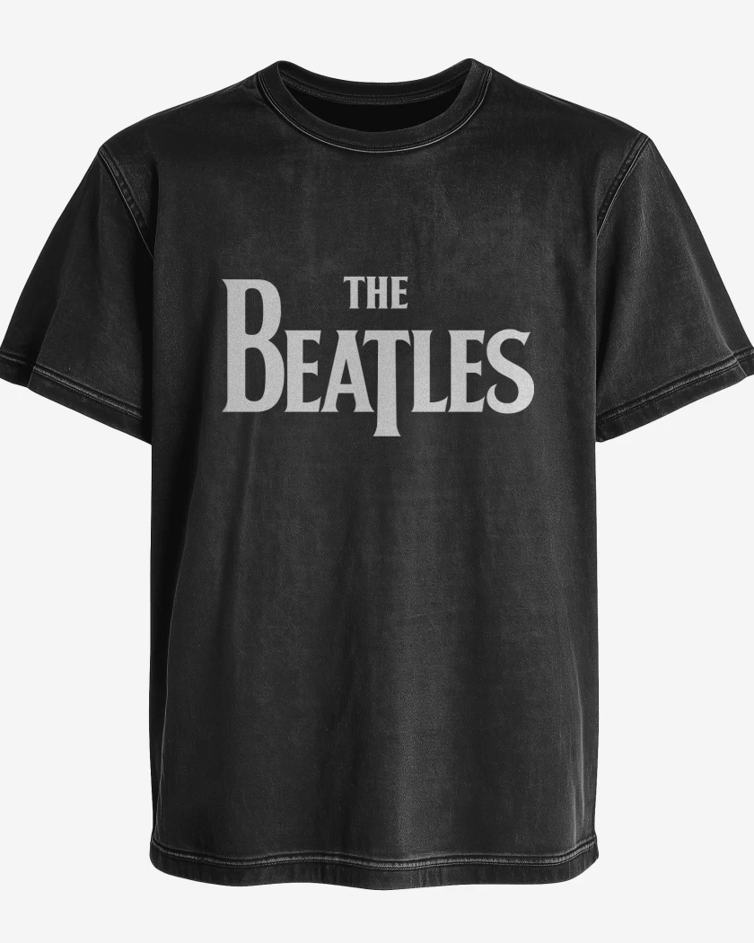 Polera desgastada The Beatles Logo