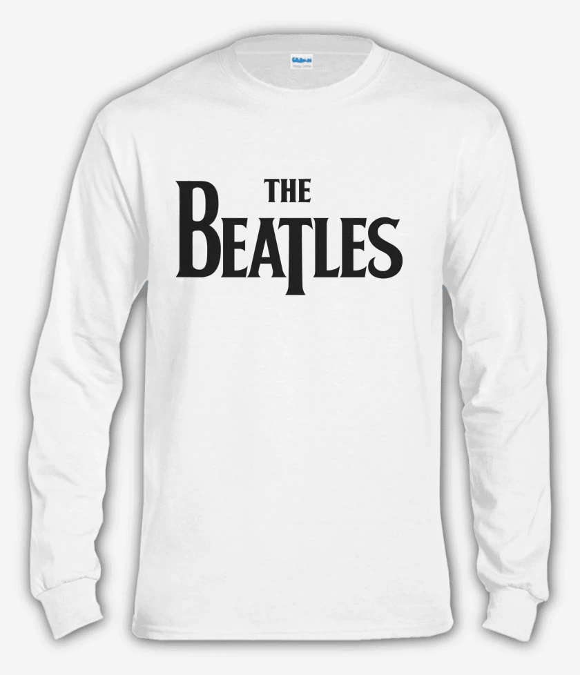 Polera manga larga Blanco de The Beatles Logo N