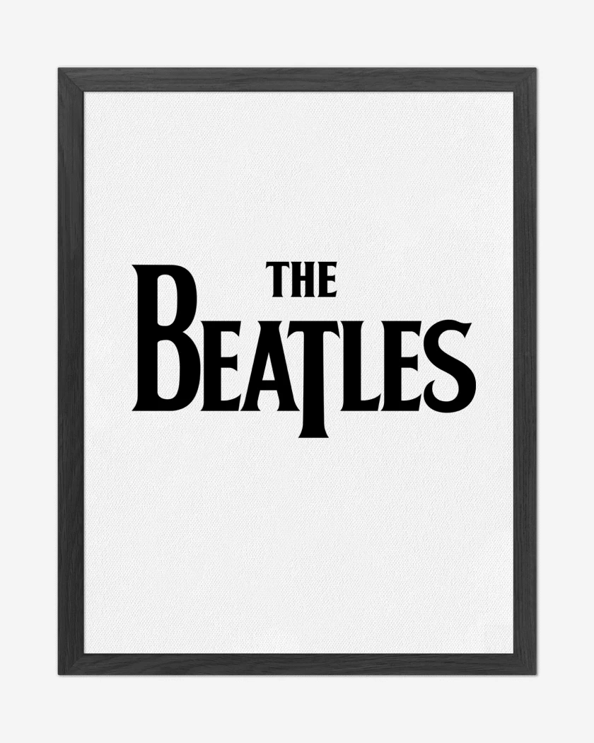 Cuadro decorativo Blanco de The Beatles Logo N