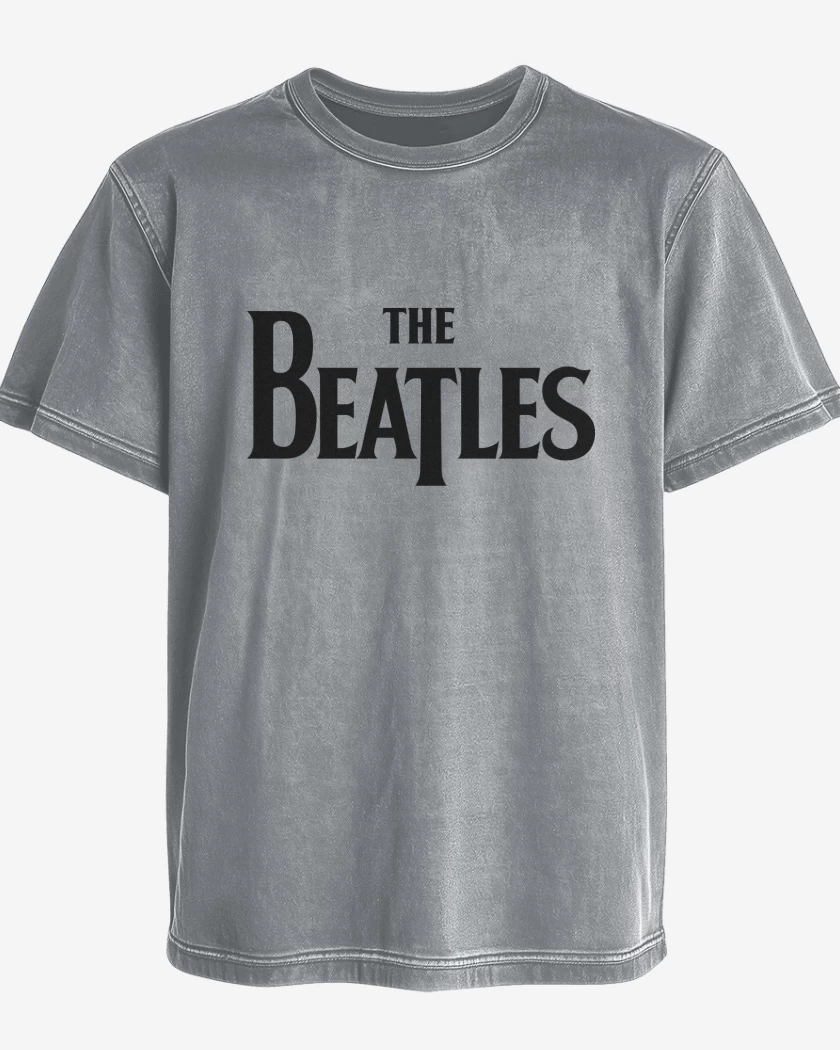 Polera desgastada The Beatles Logo N