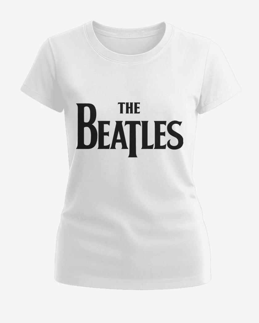 Polera de Mujer Blanco de The Beatles Logo N