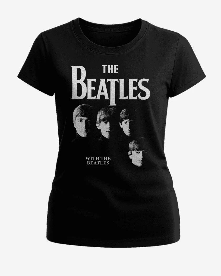 Polera de Mujer Negro de The Beatles With The Beatles