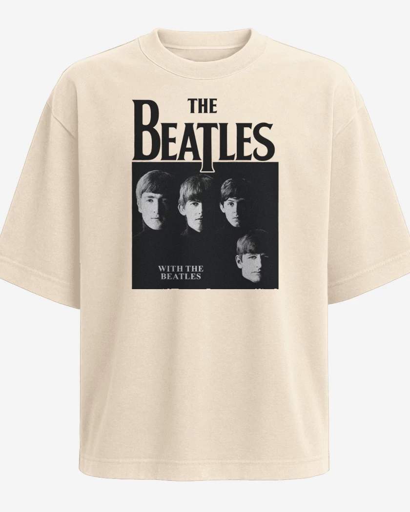 Polera Oversize Beige de The Beatles With The Beatles N