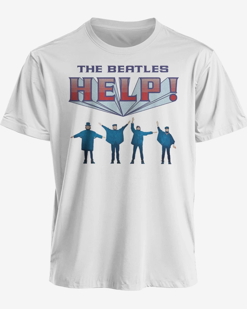 Polera premium Blanco de The Beatles Help