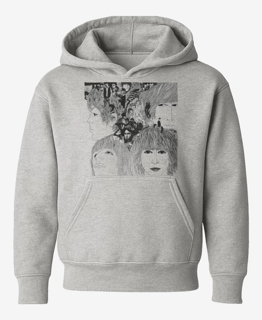 Poleron de niño Gris Melange de The Beatles Revolver v1