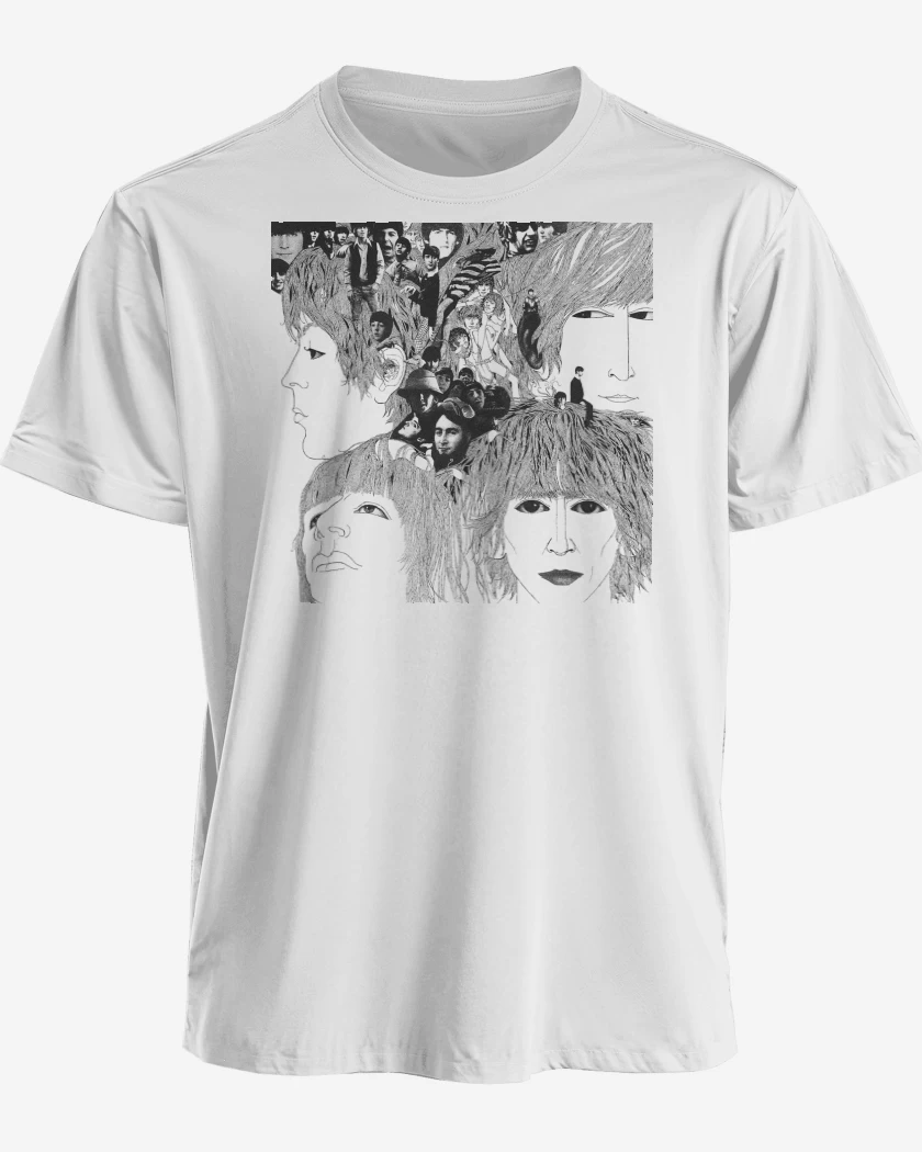Polera premium Blanco de The Beatles Revolver v1