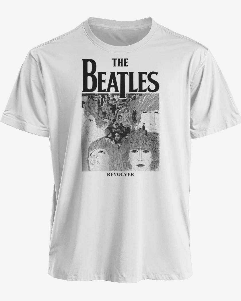 Polera premium Blanco de The Beatles Revolver B