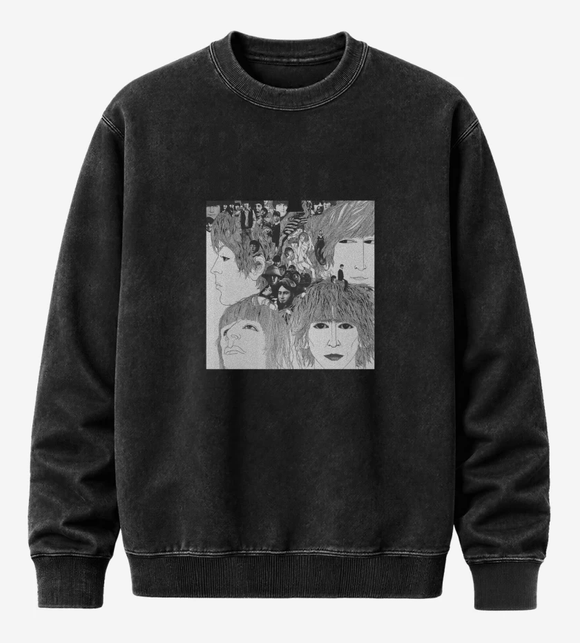 Poleron Polo Acid Wash Negro de The Beatles Revolver B