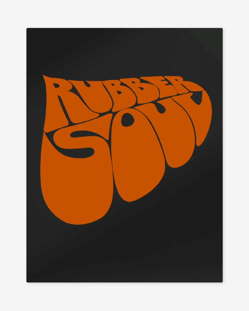 Print metalico The Beatles Rubber Soul Logo