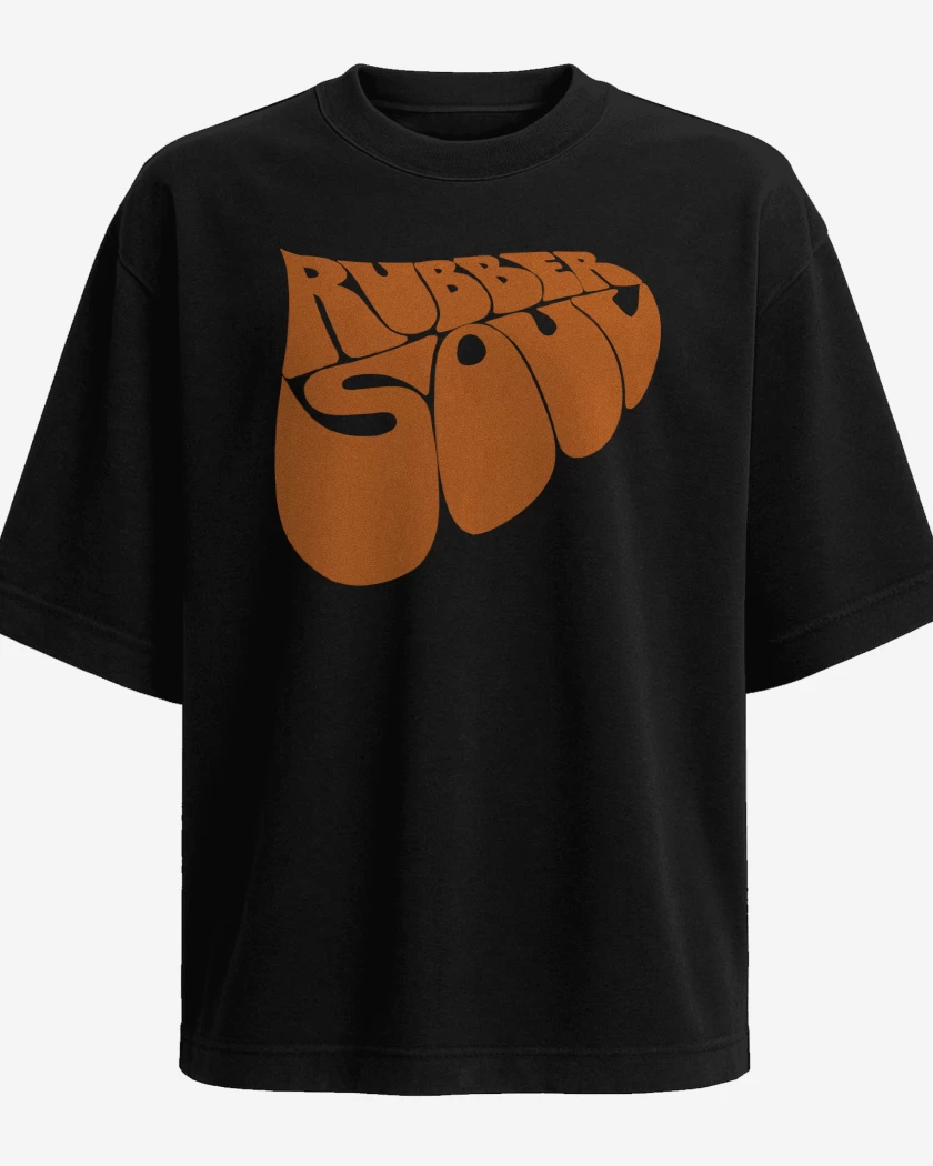 Polera Oversize The Beatles Rubber Soul Logo