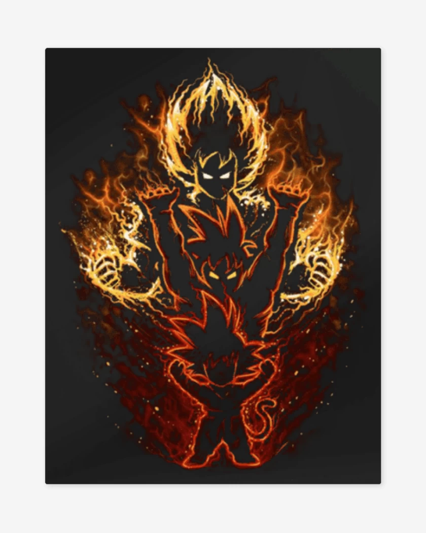 Print metalico Negro de Gokus